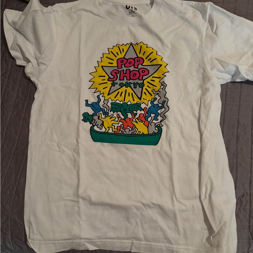 Uniqlo White Keith Haring Graphic Tee